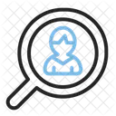 Magnifying Glass Person Search Icon