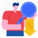 Magnifying Glass Sale Promotion Icon