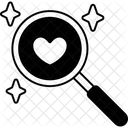 Magnifying Glass Love Valentine Icon