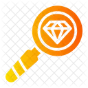 Magnifying Glass Gemstone Diamond Icon