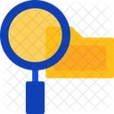 Magnifying Glass And Folder Examination Inspection Icon