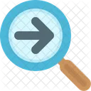 Magnifying glass arrow right  Icon