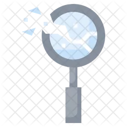 Magnifying Glass Broken  Icon