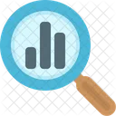 Magnifying glass chart  Icon