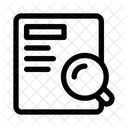 Magnifying Glass Document Audit Inspection Icon