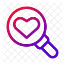 Magnifying Glass Discovery Find Love Icon