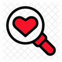 Magnifying Glass Discovery Find Love Icon