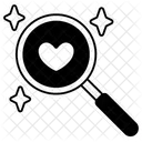Magnifying Glass Love Valentine Icon