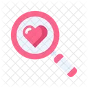 Magnifying Glass Love  Icon