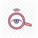 Magnifying glass with eye  Icône