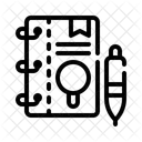 Magnifying Notebook Search Icon