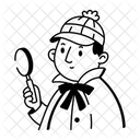 Magnifying Detective Investigator Icon