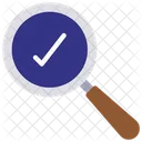 Magnifying Tick Mark Magnifying Search Icon