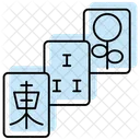 Mahjong Tiles Color Shadow Thinline Icon Icon