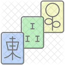 Mahjong Tiles Lineal Color Icon Icon