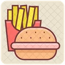Mahlzeit Pommes Frites Pommes Symbol