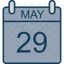 Mai Calendrier Date Icon