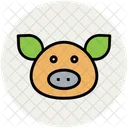 Maiale Animale Volto Icon