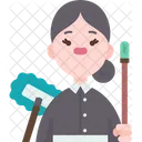 Maid Housekeeper Cleaning Icon