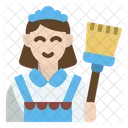 Maid Cleaning Service Icon