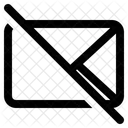 Mail Slash Disconnect Icon