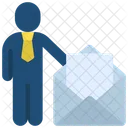 Mail People Stickman Icon