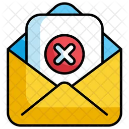 E-Mail ablehnen  Symbol