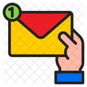 E Mail Benachrichtigung E Mail Hand Symbol