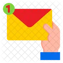 E Mail Benachrichtigung E Mail Hand Symbol