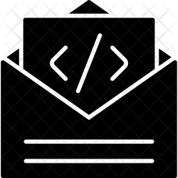 Mail Code Icon - Download in Glyph Style