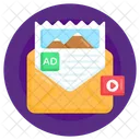 Media Mail Mail Content Video Mail Icon
