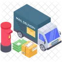 Delivery Van Delivery Truck Mail Delivery Services Icon