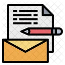 Mail File Pen Icon