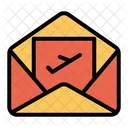 Flugzeug Dokument E Mail Symbol