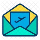 Flugzeug Dokument E Mail Symbol