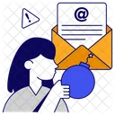 Mail Hacking Email Hacking Correspondence Icon