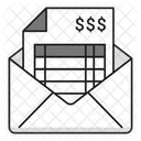 Mail Invoice Emailed Bill Invoice Email Icon