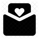 Mail Open Heart Icon