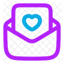 Mail Open Love Icon