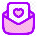 Mail Open Love Icon