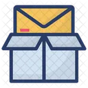Mailbox Open Cartoon Mail Parcel Icon
