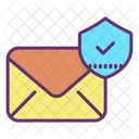 Securite De Protection Securite Du Courrier Courrier Approuve Icon