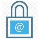 Locked Padlock Text Icon