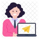 Online Send Mail Send Paper Plane Icon