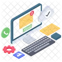 Mail Setting Message Setting Chat Setting Icon