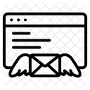 Mail Wings Flying Mail Send Mail Icon