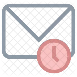 Mail with Clock  Icon