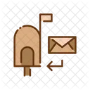 Mailbox And Envelope Mail Box Mailbox Icon