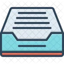 Mailbox Tray Letter Drop Communication Icon