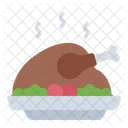 Main Course Roasted Chicken Food Icon